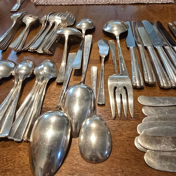 Alvin Chapel Bells Sterling Silver Flatware Set 1939 Service For 10 Plus HS107 - Picture 10 of 16